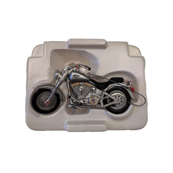 Hallmark Keepsake FAT BOY Harley Davidson Motorcycle Milestones Ornament Christm - Picture 2 of 6